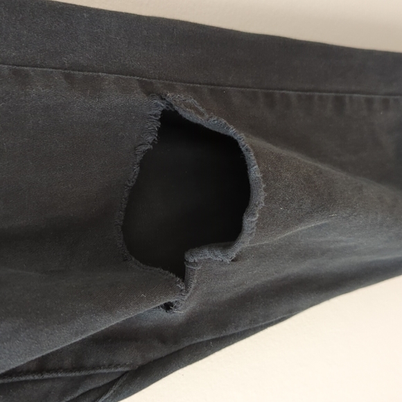 Lira black joggers with ripped knees in small - Picture 4 of 5